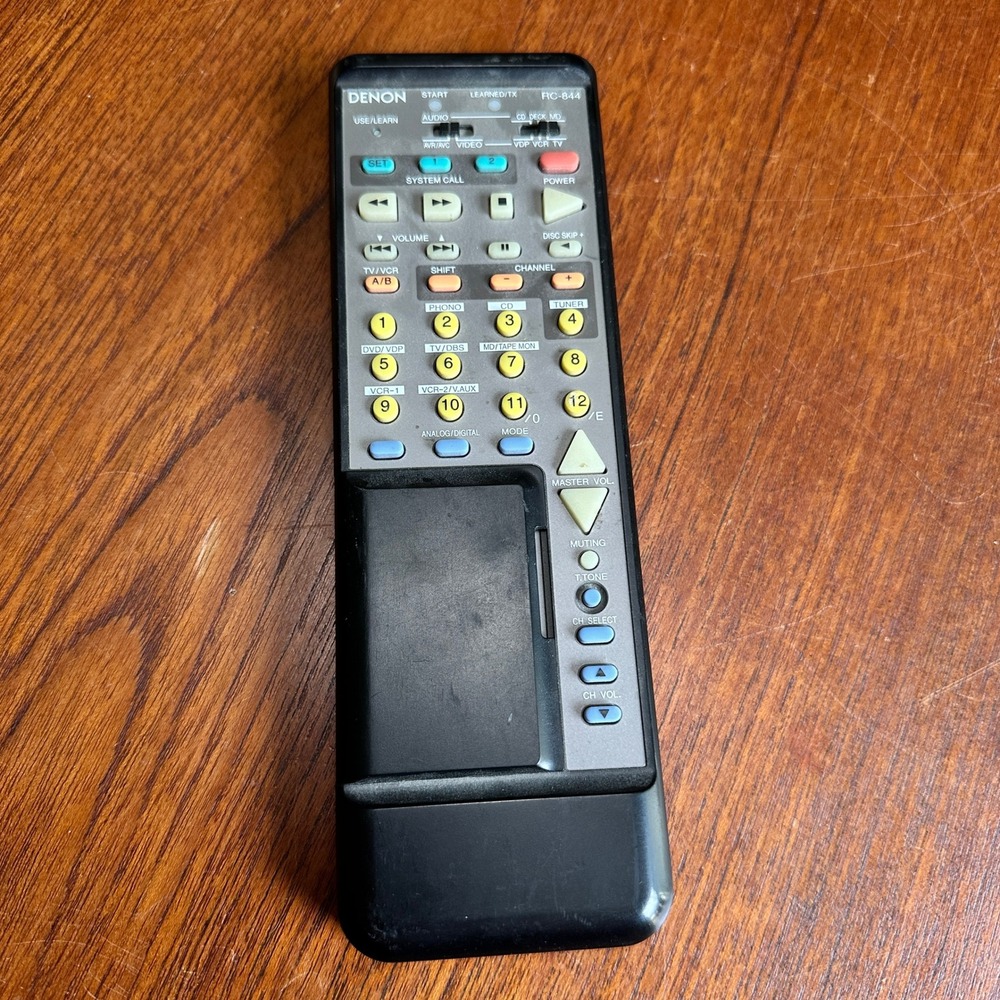 Denon RC-844 Audio Video Programmable Learning Remote Control Vintage Tested